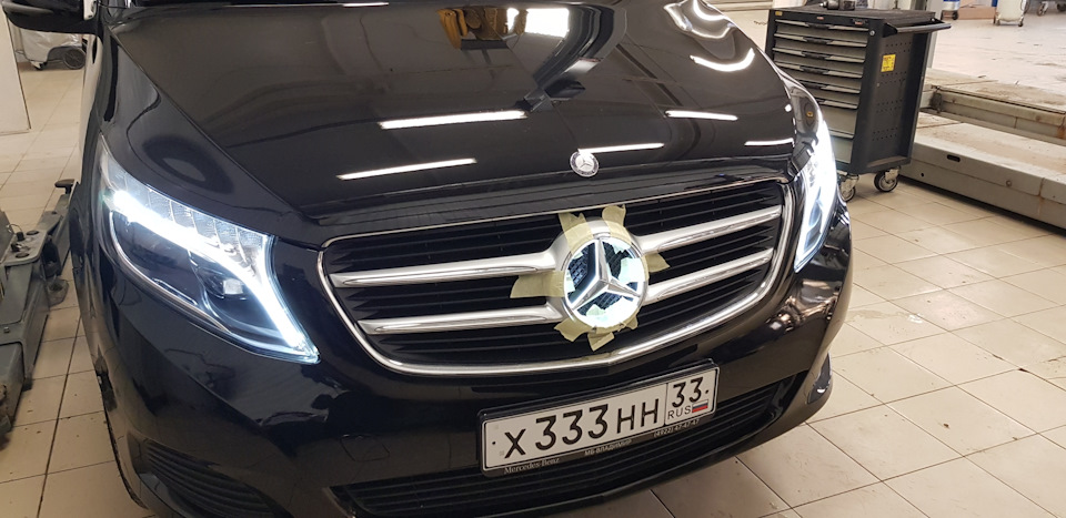 Установка светящейся звезды w447 Mercedes v klass — Mercedes-Benz V ...