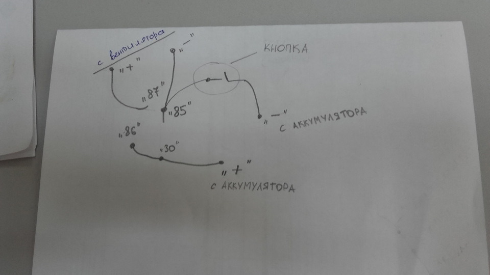 Кнопка принудительного включения вентилятора. — Lada 21093i, 1,5 л ...