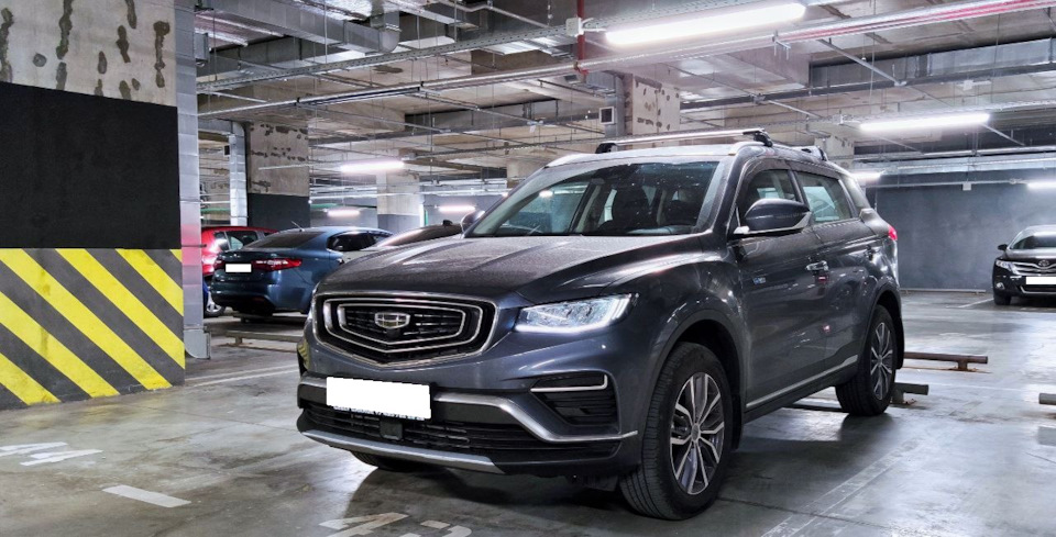 Багажник на крышу Turtle Air 2. Установка — Geely Atlas Pro, 1,5 л ...
