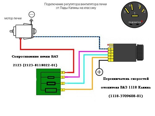 Электро- кран отопителя от ГАЗ (Бизнес Газель) 3-х выводной