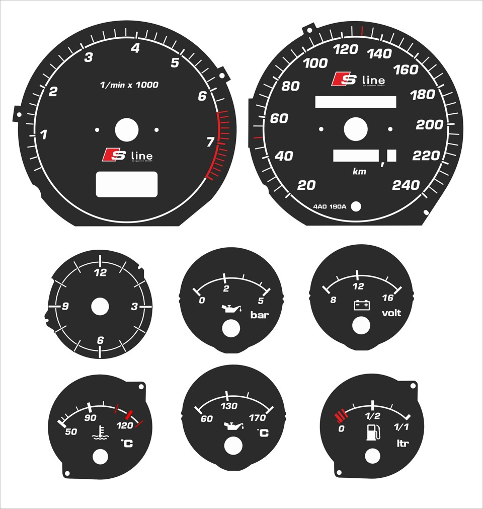 Приборов 100. Шкалы приборов Ауди 100 с4 для печати. Шкалы приборов Audi 100 c4. Шкалы приборов Ауди 100 с4 2.3. Шкалы приборной панели Ауди 100 с4.