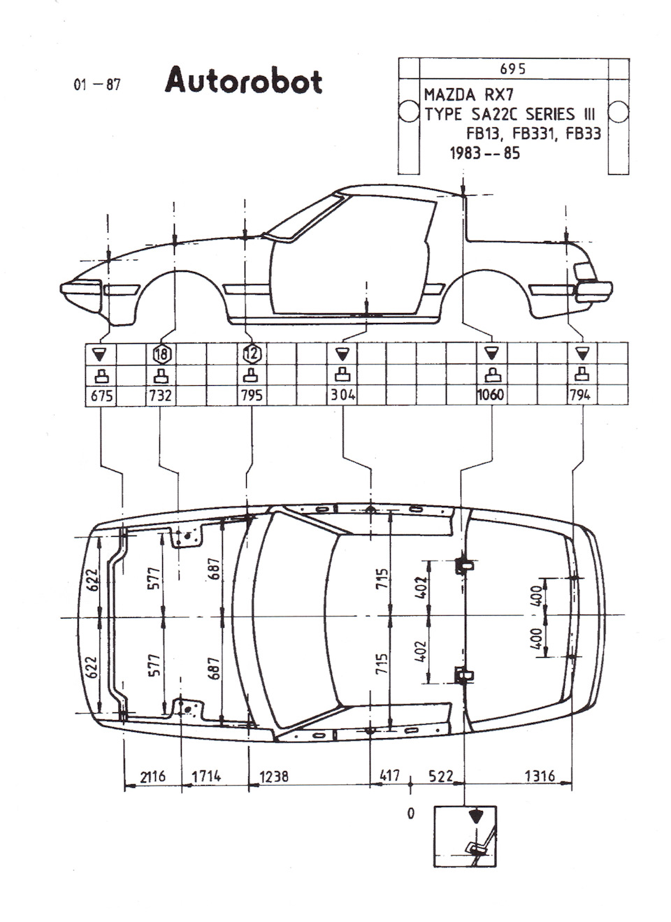 чертежи и цифры к кузову mazda rx-7 sa/fb — Mazda RX-7 (SA/FB), 0,9 л, 1983  года | стайлинг | DRIVE2