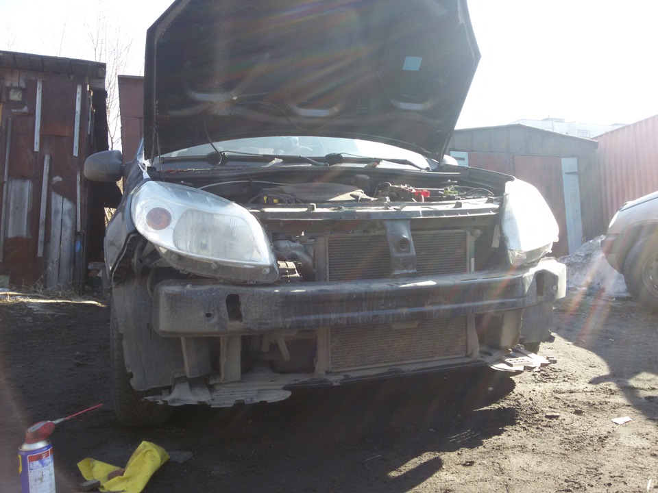 установка птф на сандеро (конец) — Renault Sandero 1G, 1,4 л, 2010 года ...