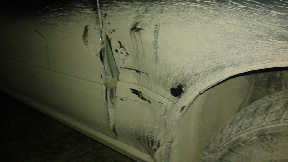 Рихтовка и покраска переднего правого крыла — Toyota Mark II (80), 2 л ...