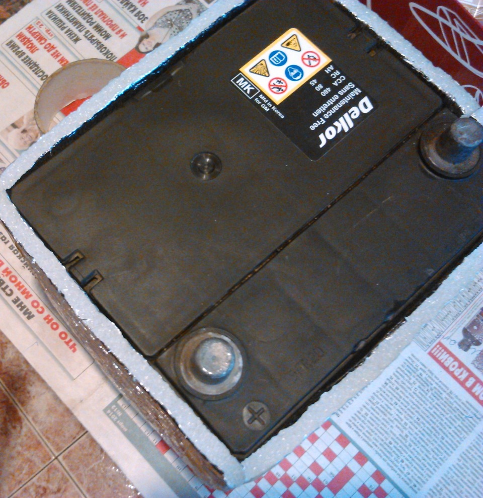 утепление аккумулятора — Daewoo Matiz (M100, M150), 1 л, 2010 года ...