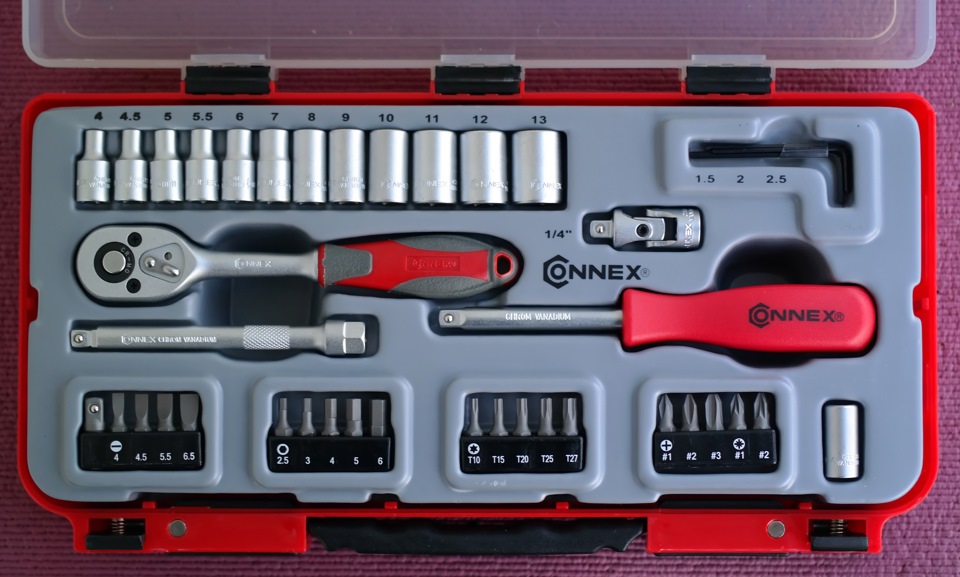 Tool PRO-инструмент: Набор головок и бит 1/4 дюйма Connex