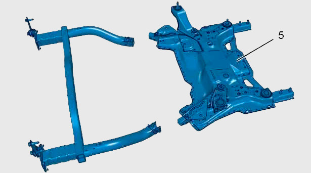 подрамник стальной — Citroen C5 (2G)