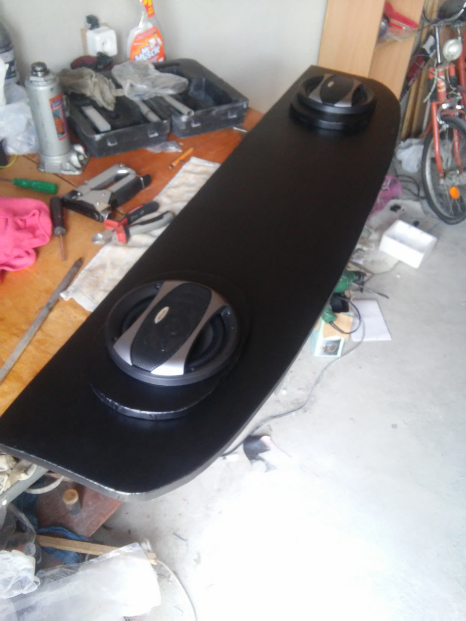 LED ленты в задние габариты и обтяжка задней полки — Lada 21073, 1,5 л ...