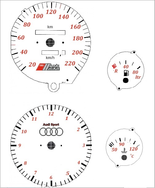 Ауди 80 схема спидометра