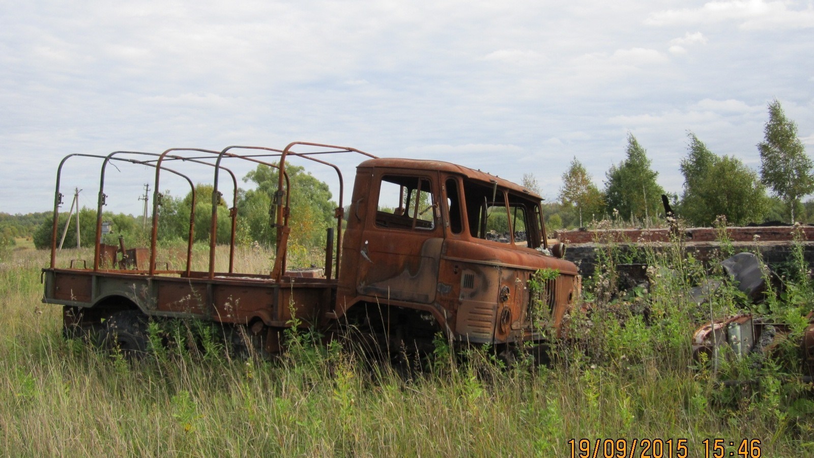 Фото сгоревшего газ 66