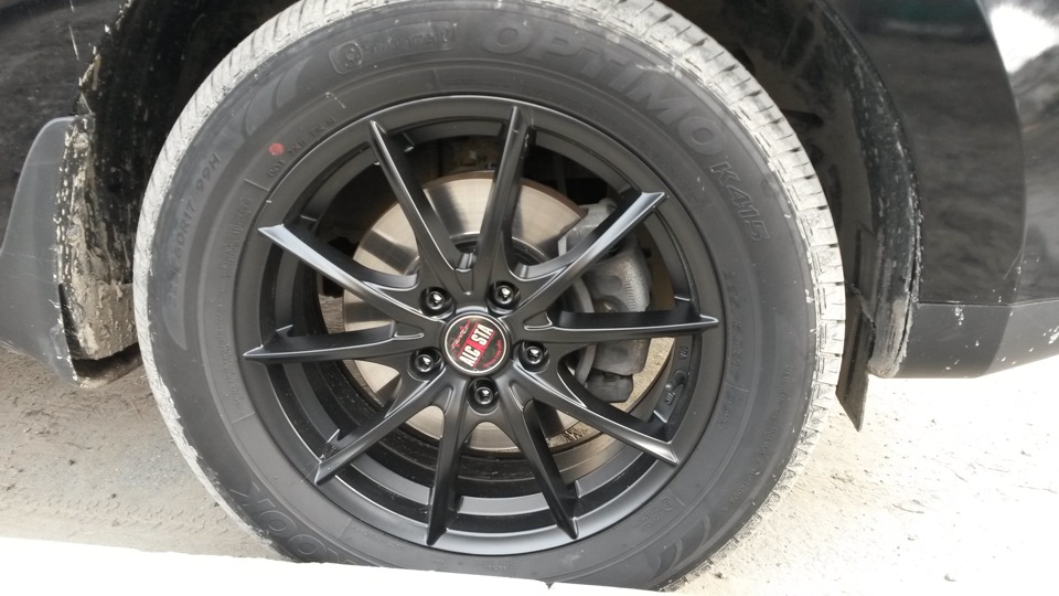 Прикупил диски ALCASTA R17, черные. — Hyundai ix35, 2 л, 2013 года ...