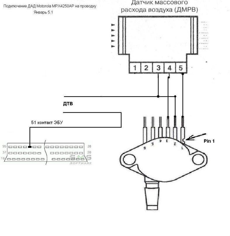 Подключение датчика абсолютного давления немного о доработке проводки под ДАД Motorola MPX4250AP - DRIVE2