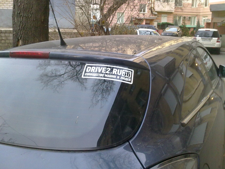 "А я милого узнаю по …" наклейке )))) — Opel Astra H GTC, 1,8 л, 2010 ...
