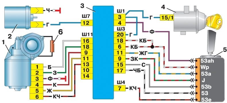 Электрическая схема ваз 2106 замка зажигания