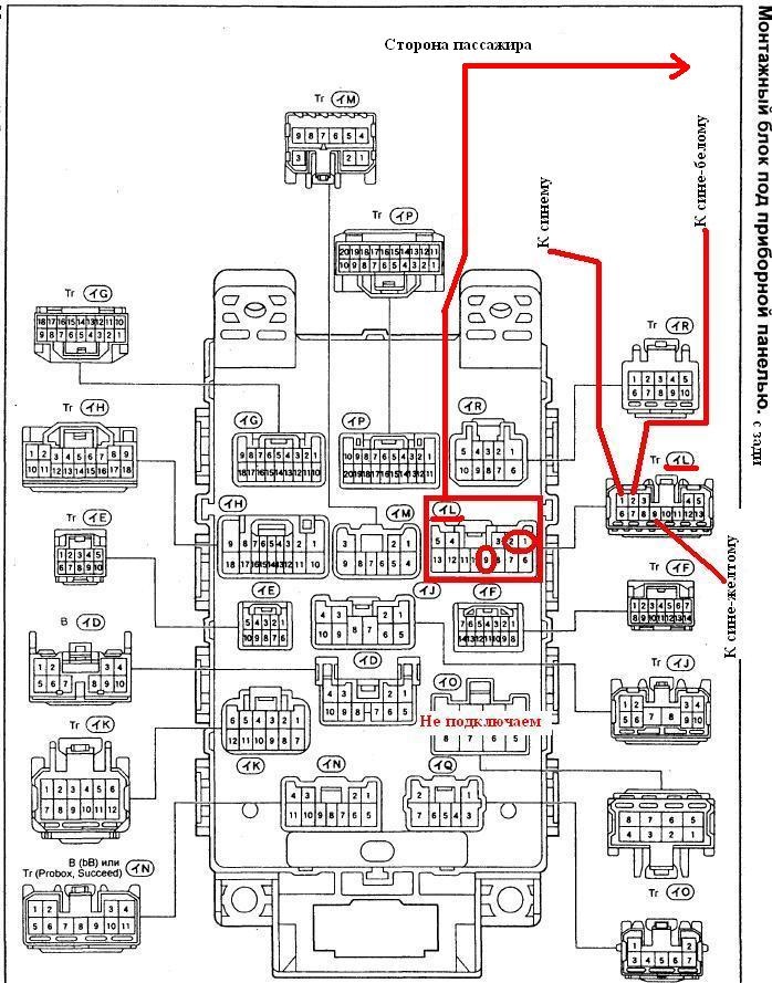 Схема тойоты пробокс