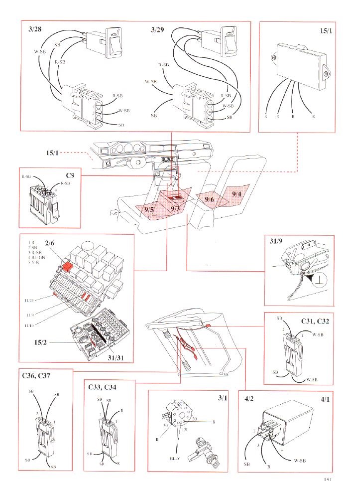 Вольво 940 схема реле