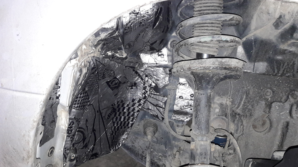 Шумоизоляция передних арок снаружи — Mitsubishi Airtrek, 2 л, 2001 года ...