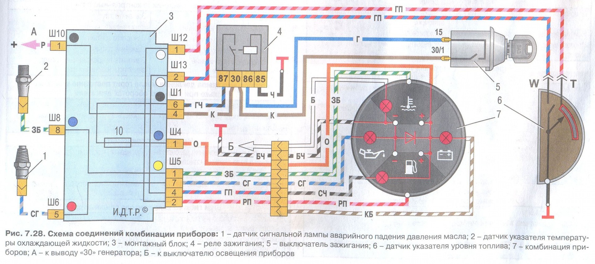 Схема подключения вольтметра ваз 2114