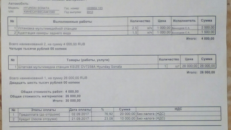 Замена штатной магнитолы на Андроид 6 — Hyundai Sonata VI (YF), 2 л ...