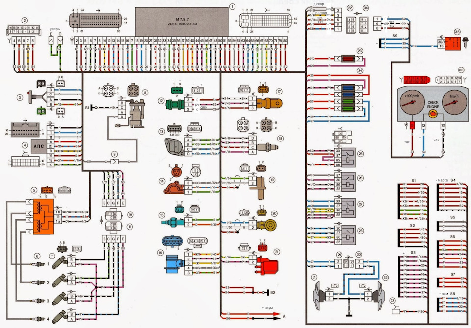 Схема апс 6 шевроле нива