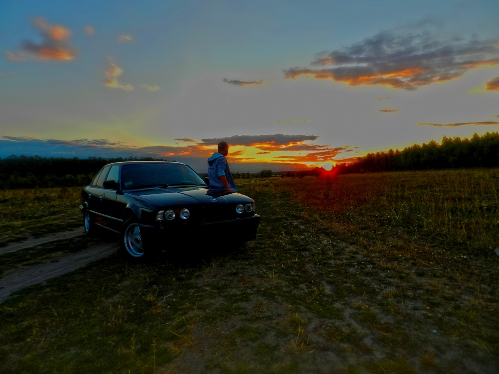 BMW e34 на берегу моря