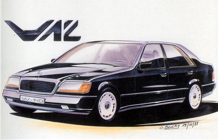 Mercedes w140 рисунок