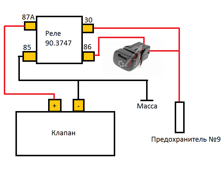 Кран печки газель электрический схема подключения