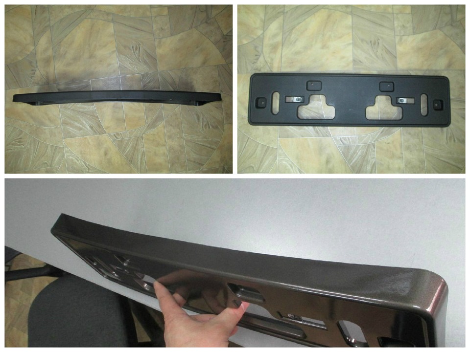 12 ~ Кронштейн номерного знака на передний бампер — KIA Rio 5-door (3G ...