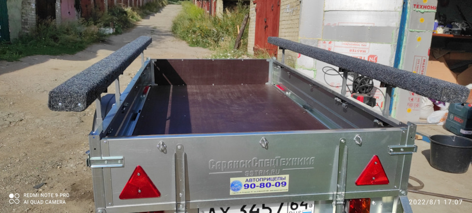 Ложементы на прицеп для перевозки лодки — Lada Гранта Cross, 1,6 л ...