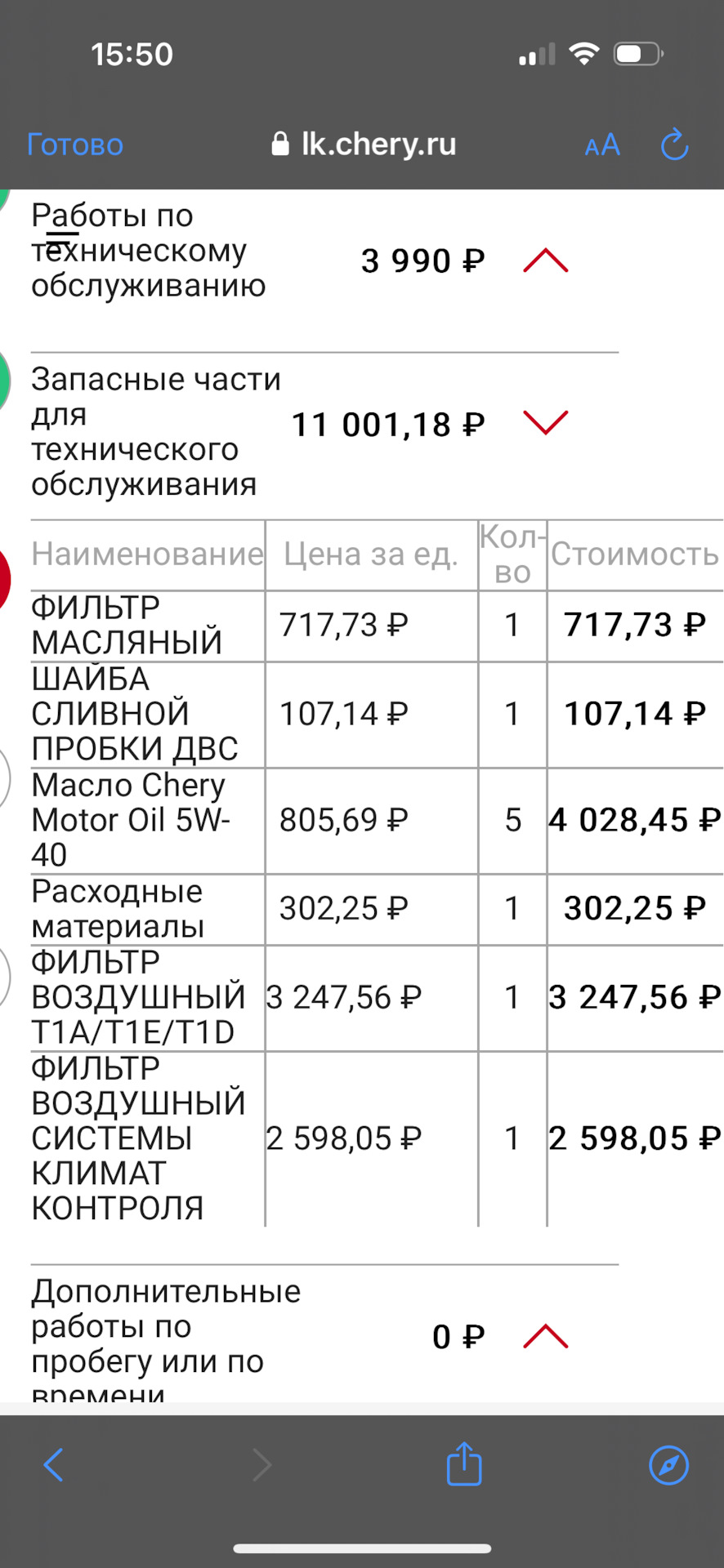 Подготовка к ТО 1. На чем можно сэкономить? — Chery Tiggo 7 Pro Max, 1,5 л,  2023 года | расходники | DRIVE2