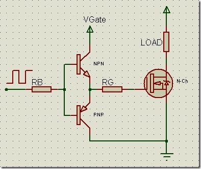 Схема драйвера управления полевым транзистором