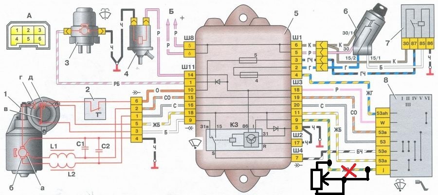 Регулировка паузы дворников — Lada 2114, 1,5 л, 2004 года | электроника ...