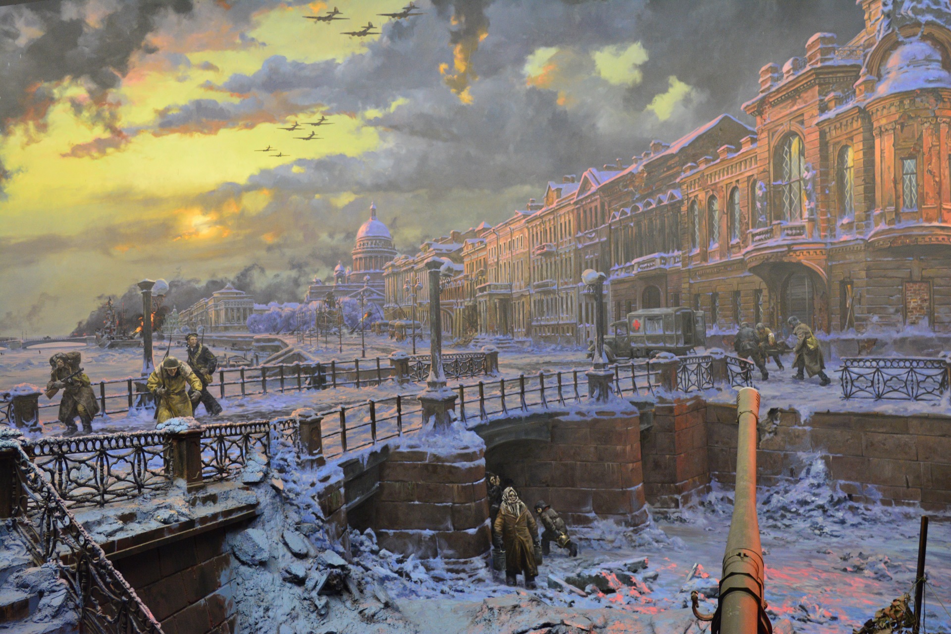 Как назывался санкт петербург во время. Ленинград город блокада. Диорама Ленинградская битва.