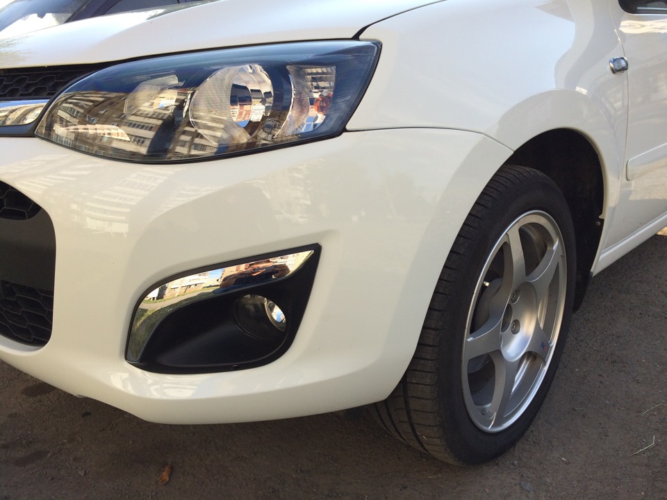 Поменяли бампер по КАСКО, теперь как новенькая)) — Lada Калина 2 ...