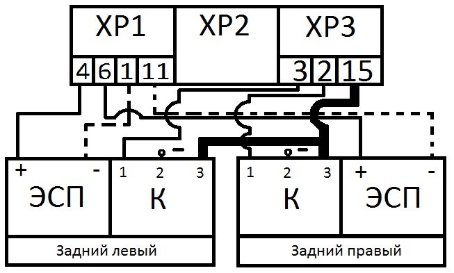 Схема платы управления стеклоподъемниками приора