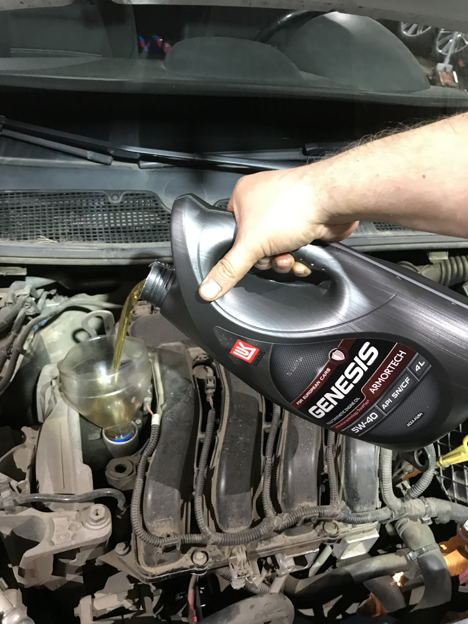 Сорвал резьбу масляного поддона, фильтр Mahle 467, Lukoil Armortech ...