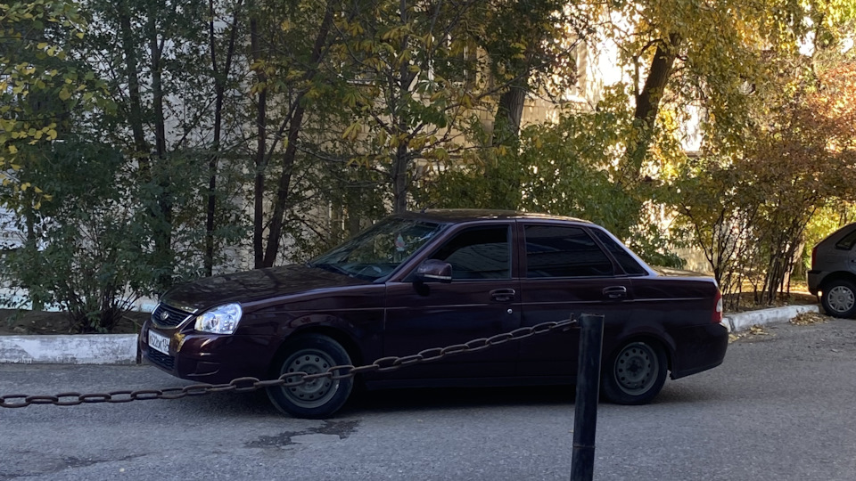 Как сидит приора на -70 стойках и пружинах. — Lada Приора седан, 1,6 л ...