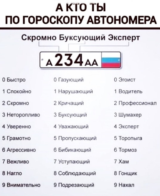 Гороскоп автономера. 🙂 — DRIVE2
