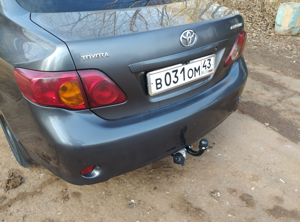 Установка тяго-сцепного устройства — Toyota Corolla (140/150), 1,6 л ...