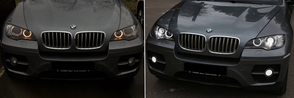 Бмв е71 как снять фары LED лампы в ангельские глазки BMW X6 E71 - BMW X6 (E71/E72), 3 л, 2011 года аксе