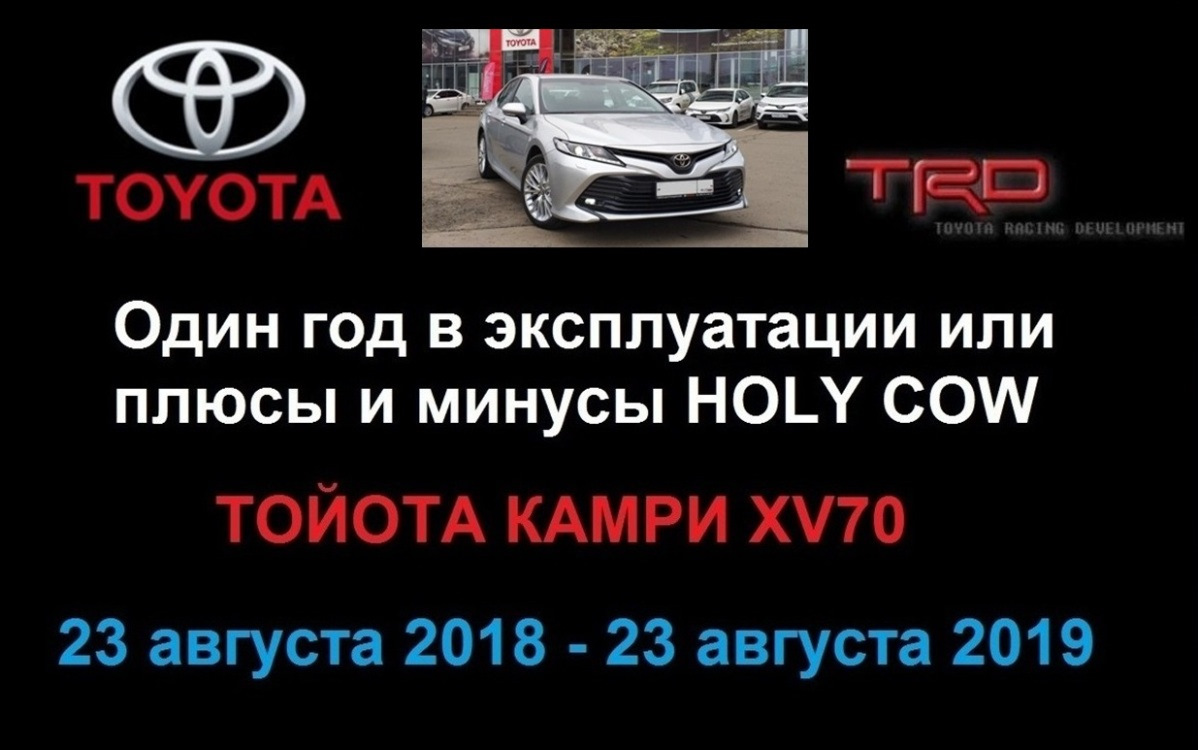 Камри V70. Один год в эксплуатации или плюсы, минусы Holy Cow. — Toyota  Camry (XV70), 2,5 л, 2018 года | наблюдение | DRIVE2