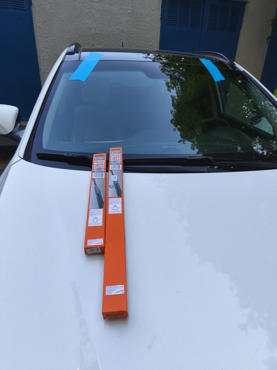 Ну и новые гибридные щетки Masuma — Hyundai Santa Fe (3G)