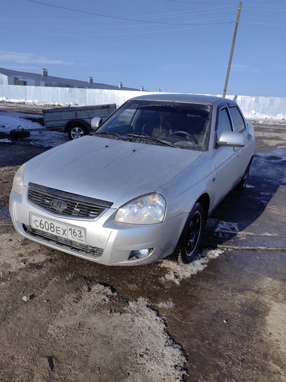 Черные слики — Lada Приора седан, 1,6 л, 2008 года | колёсные диски | DRIVE2