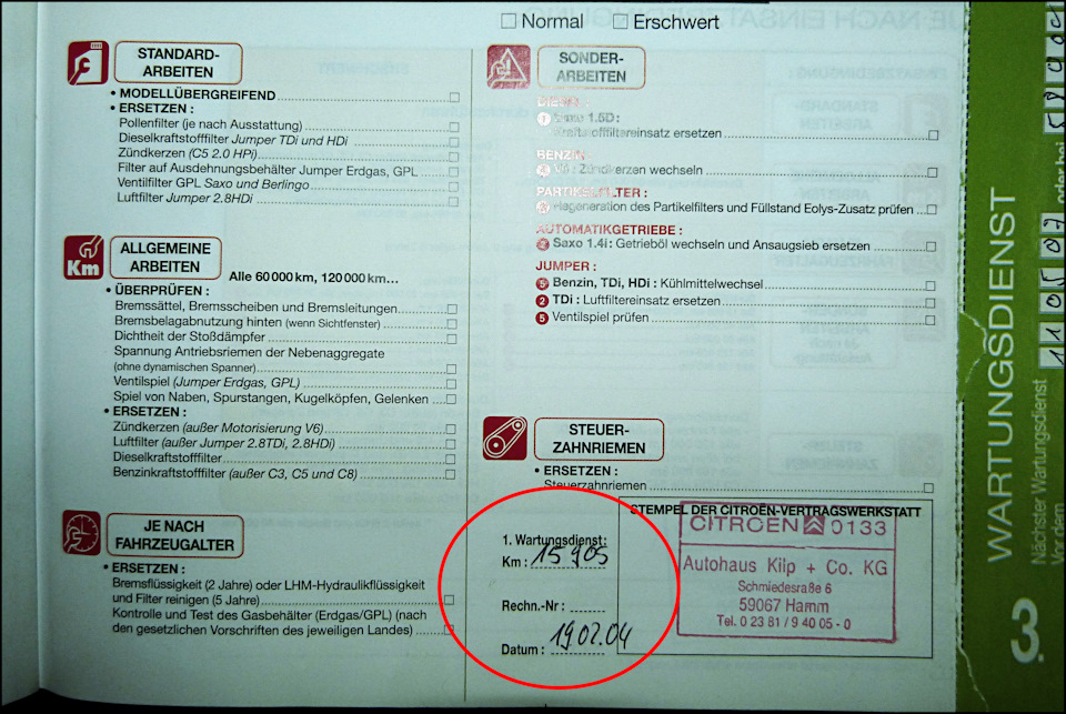 155 192 Km Partie 2 Carnet De Service Logbook Citroen C5 2002