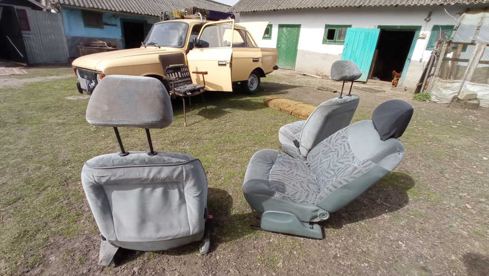 Замена передних сидений на иномарочные. Вид бомба! — ИЖ Москвич 412, 1 ...