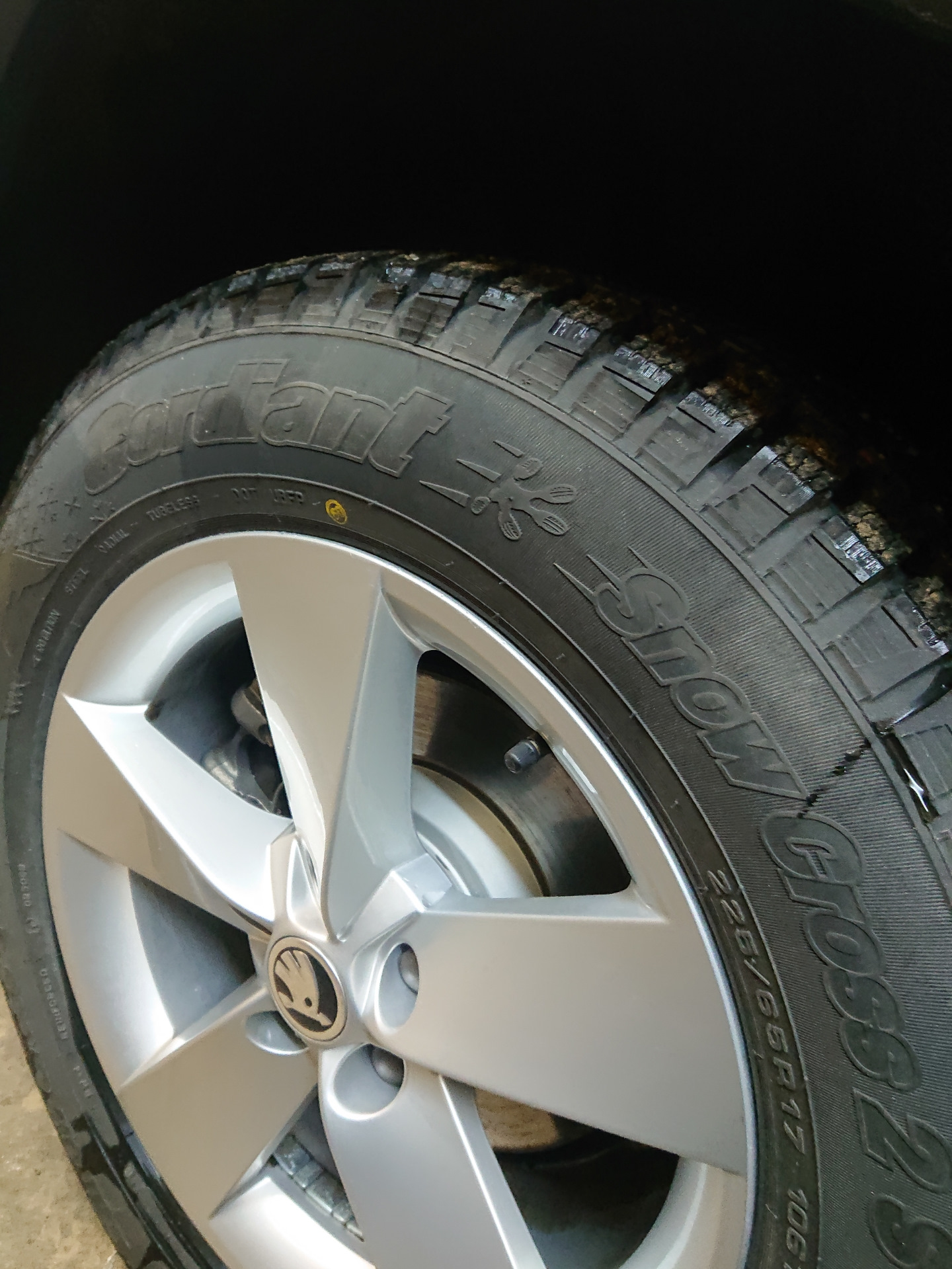 Зимняя резина кордиант. — Skoda Kodiaq, 1,4 л, 2020 года | шины | DRIVE2