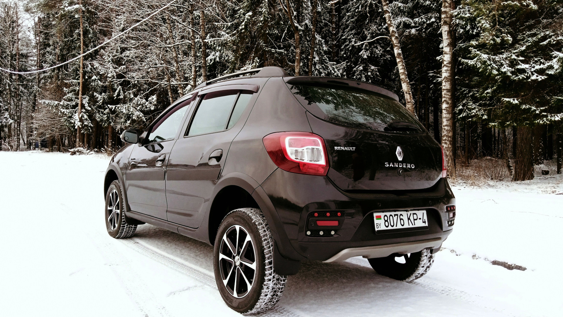 Renault Sandero Stepway (2G) 1.6 бензиновый 2015 | 黒 Metallic Вlack 鉄 на  DRIVE2