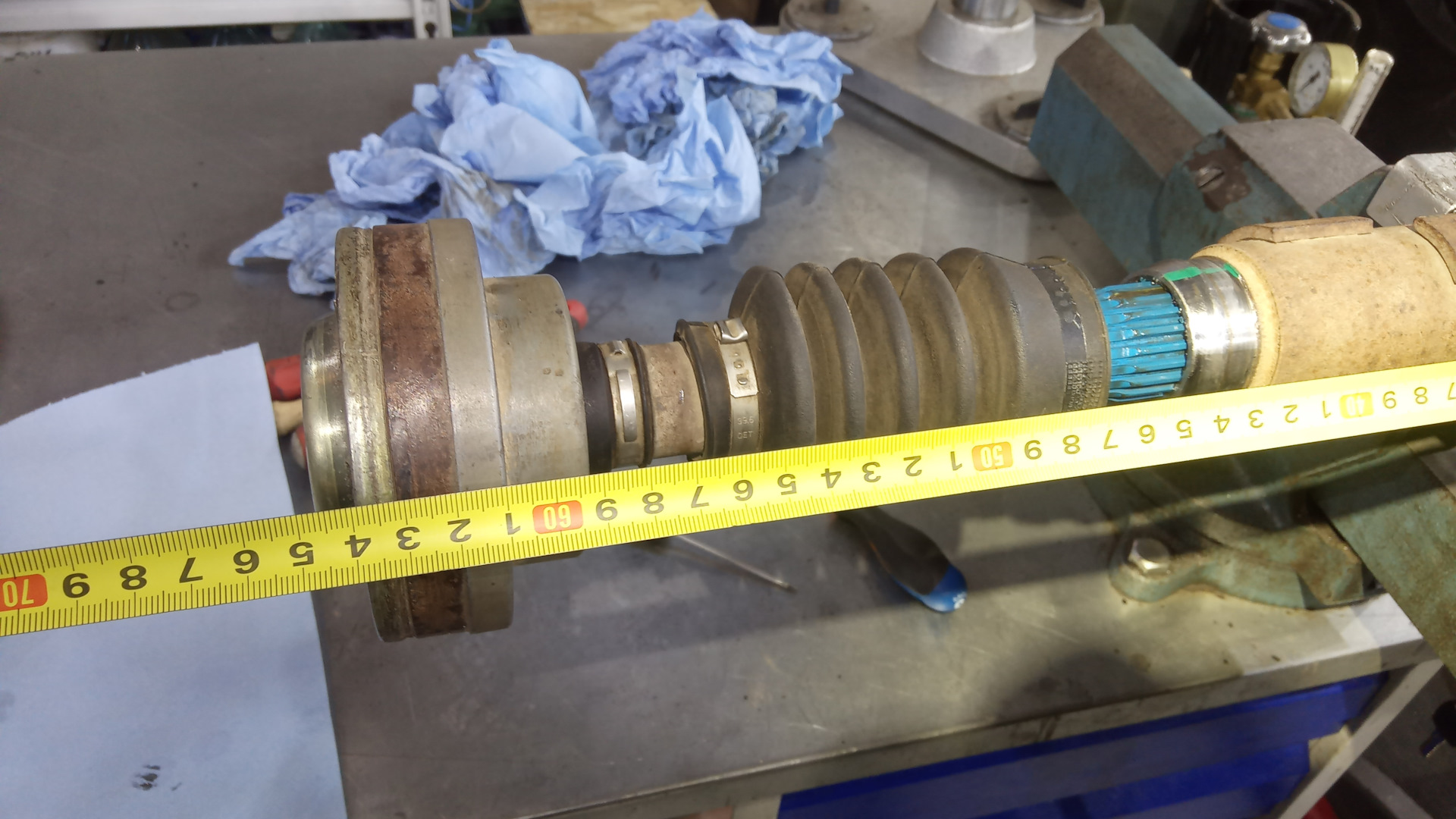 Длина шлицевого соединения стокового заднего кардана Jeep Wrangler JK ...