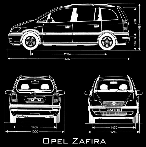 Разболтовка опель зафира б. Габариты Опель Зафира а 2001. Opel Zafira, 2008 габариты. Опель Зафира 2 габариты. Opel Zafira габариты.