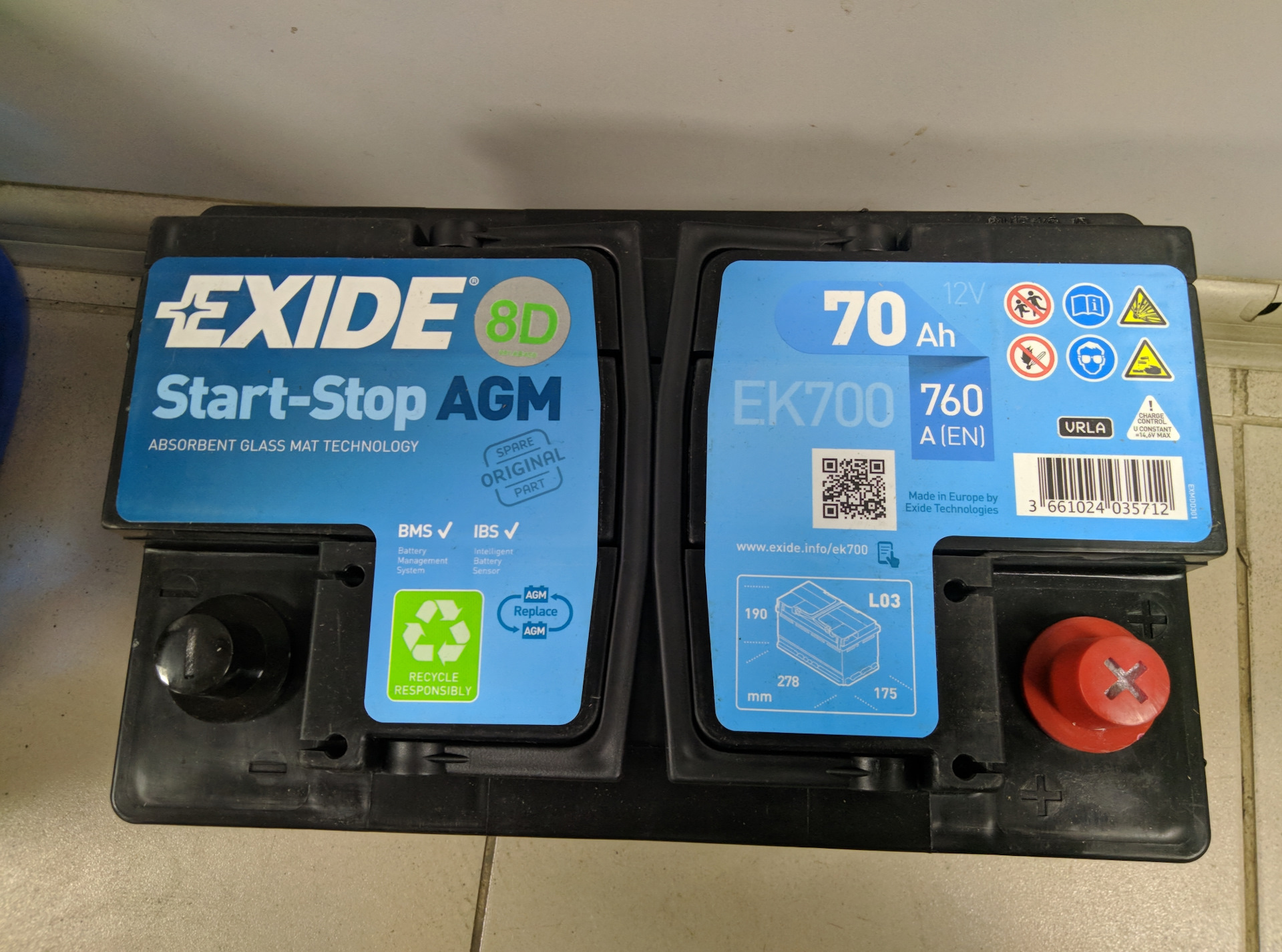 Аккумулятор Exide ek700 AGM Technology в ВАЗ 2112. Сентра АГМ 700. Тк700 АГМ.